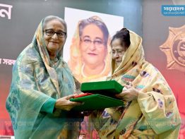 স্বাধীনতা পুরস্কার প্রাপ্তদের হাতে পদক তুলে দিলেন প্রধানমন্ত্রী