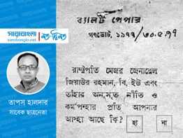 হ্যাঁ/না ভোট: জিয়াউর রহমানই বাংলাদেশের ভোটচুরির প্রবর্তক