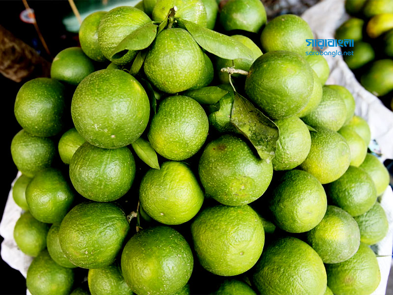 রাজধানীসহ সারাদেশে এখন হরদম বিক্রি হচ্ছে দেশি মাল্টা। দামে কম বলে বিক্রিও ভালো। ছবিটি ঢাকা থেকে তোলা। ছবি: সারাবাংলা