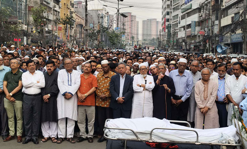 নয়াপল্টনে আব্দুল্লাহ আল নোমানের জানাজা অনুষ্ঠিত