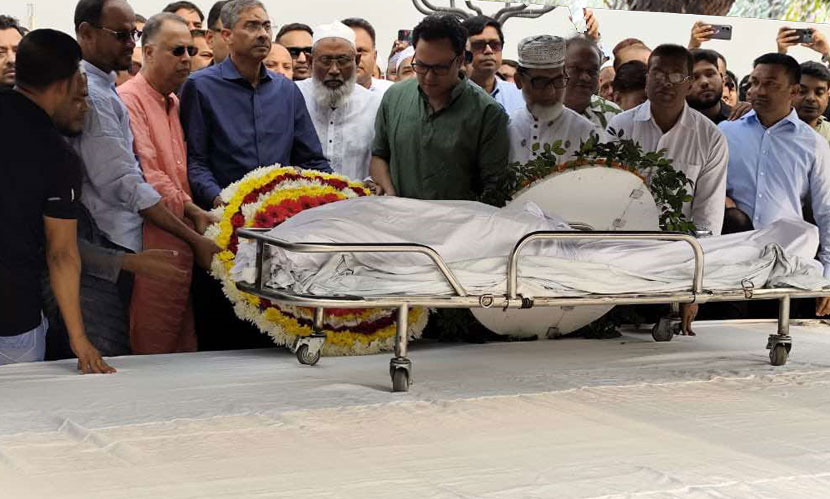 সংসদের দক্ষিণ প্লাজায় আব্দুল্লাহ আল নোমানের জানাজা অনুষ্ঠিত