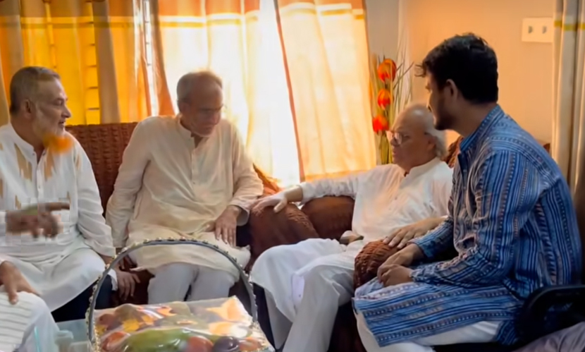 ঈদের শুভেচ্ছা জানাতে শহিদ মীর মুগ্ধের বাসায় রিজভী