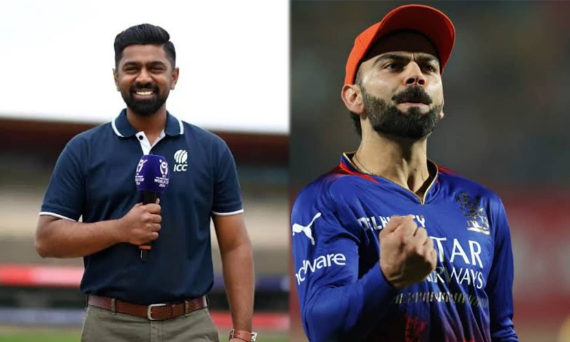 ব্যাট হাতে কোহলি, আম্পায়ার তার সাবেক সতীর্থ ব্যাট হাতে কোহলি, আম্পায়ার তার সাবেক সতীর্থ