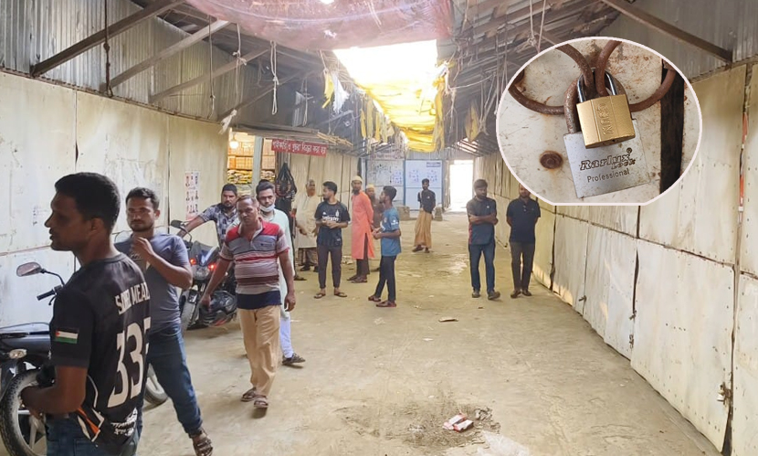 কুয়াকাটায় ১০ দোকানে তালা দিলেন বিএনপি নেতার ছেলেরা