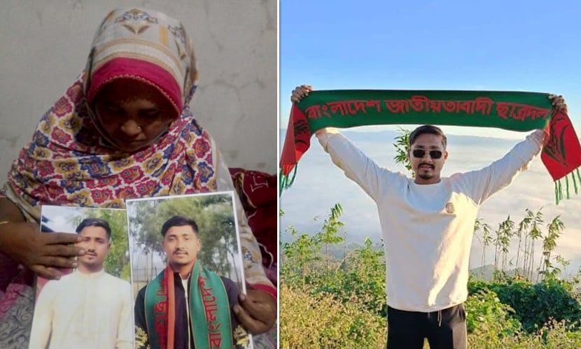 চট্টগ্রামে প্রথম ‘জুলাই শহিদ’ ওয়াসিম আকরামের ছবি নিয়েই কাটে কার মায়ের দিন। ছবি কোলাজ: সারাবাংলা