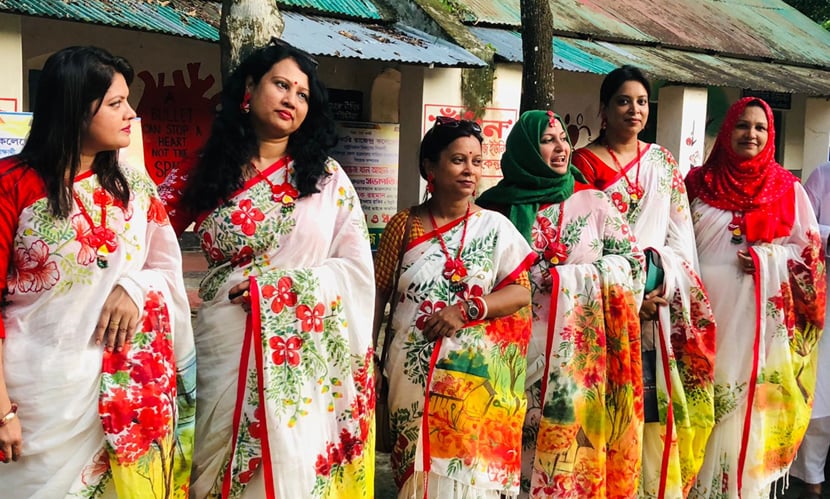 রাজেন্দ্র কলেজ বাংলা বিভাগ অ্যালামনাই অ্যাসোসিয়েশনের (আরসিবিডিএ) পুনর্মিলনী অনুষ্ঠানে আগত প্রাক্তনীরা। ছবি: সংগৃহীত