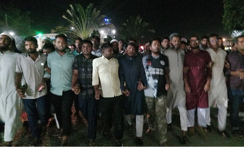 জুলাই যোদ্ধাদের উপর হামলার প্রতিবাদে পঞ্চগড়ে বিক্ষোভ মিছিল