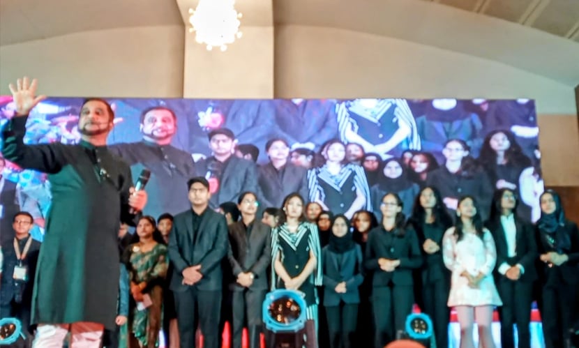 অনুষ্ঠানে ‍প্রতিভাবান শিশুদের পাশাপাশি সেলিব্রিটি শিশু শিল্পীরাও অংশ নেয়। ছবি: সারাবাংলা