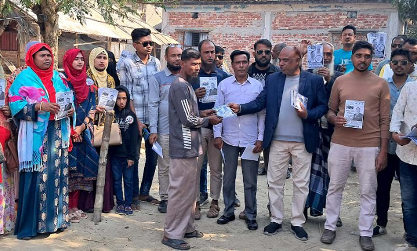 বগুড়ার আদমদীঘিতে ধানের শীষের পক্ষে জনসংযোগ