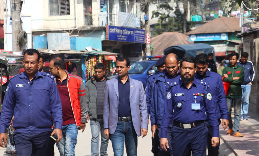 পিরোজপুরের গুরুত্বপূর্ণ স্থান পরিদর্শন করলেন পুলিশ সুপার