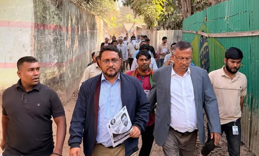 চট্টগ্রাম-১৫ আসনে বিএনপির প্রার্থী নাজমুল মোস্তফা আমিনের গণসংযোগ। ছবি: সংগৃহীত