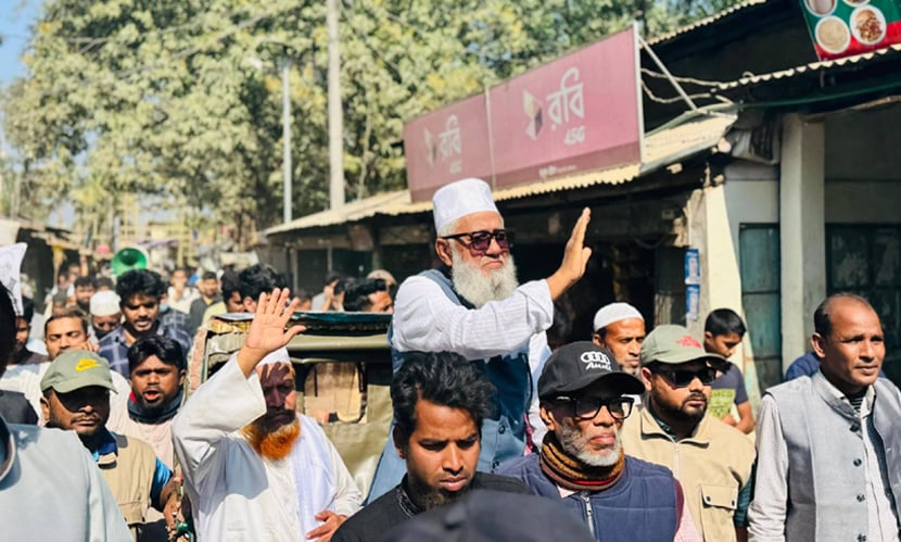 চট্টগ্রাম-১৫ আসনে জামায়াতের প্রার্থী শাহজাহান চৌধুরীর গণসংযোগ। ছবি: সংগৃহীত