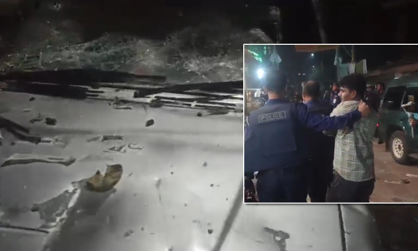 কুমিল্লায় স্বতন্ত্র প্রার্থীর প্রচারে বাধা, সংঘর্ষে গাড়ি ভাঙচুর