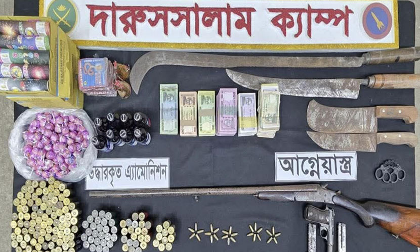 রাজধানীর কাফরুলে শটগান-পিস্তলসহ সন্ত্রাসী মাহফুজ গ্রেফতার