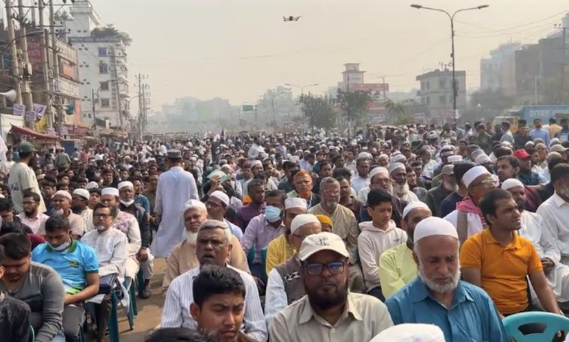 জামায়াত আমিরের সমাবেশস্থলে জনতার স্রোত