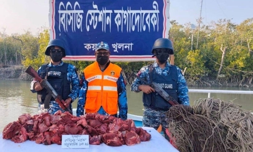 সুন্দরবনের ১০০ কেজি হরিণের মাংসসহ ৪ হাজার মিটার ফাঁদ জব্দ