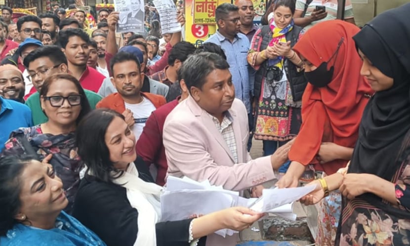 তারেক রহমানের পক্ষে নির্বাচনি প্রচারে আরাফাত কোকোর স্ত্রী