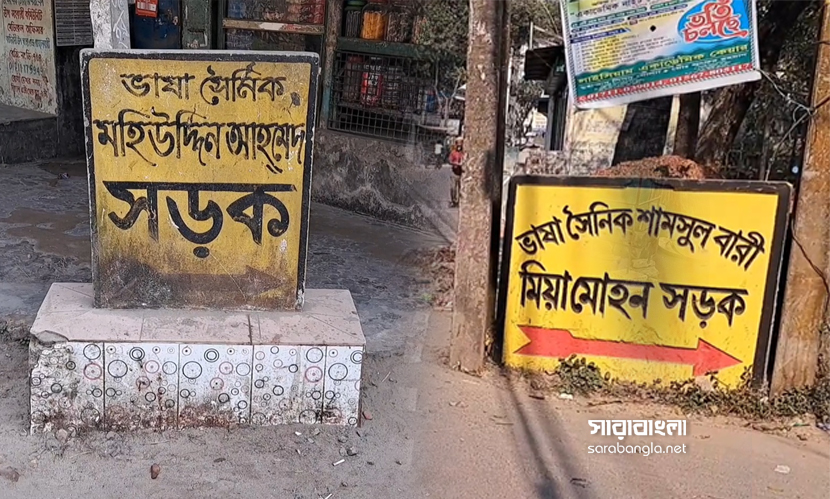 সড়কের নামফলক ও জাদুঘরের স্মৃতিচিহ্নে সীমাবদ্ধ ভাষা সংগ্রামীদের নাম
