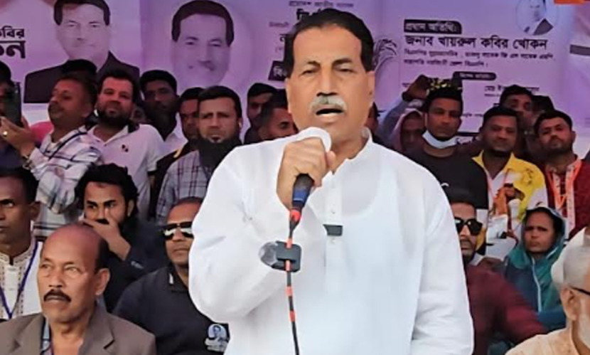 নরসিংদী সদরে খায়রুল কবির খোকনের নির্বাচনি সভা
