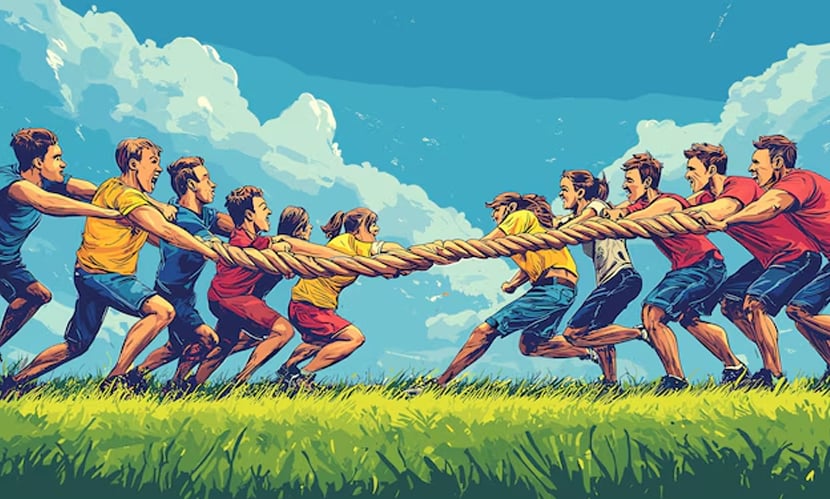 ‘টাগ অব ওয়ার ডে’: দড়ির টানাটানির আনন্দ ও ঐতিহ্যময় ১টি দিন