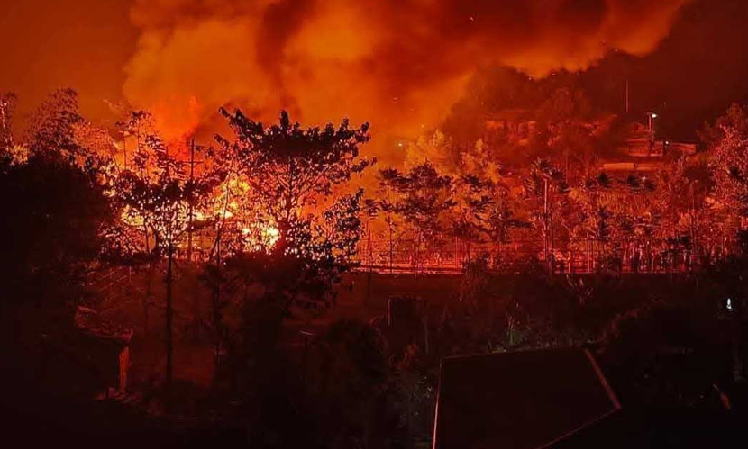 রোহিঙ্গা ক্যাম্পে আগুন, পুড়ল ৩০ বসতঘর