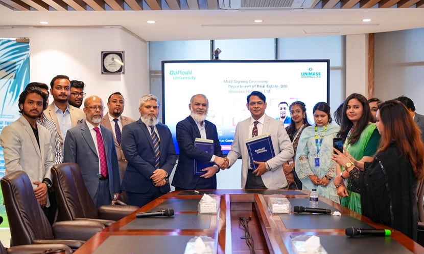 রিয়েল এস্টেট খাতে দক্ষ জনবল তৈরিতে কাজ করবে ইউনিমাস-ডিআইইউ