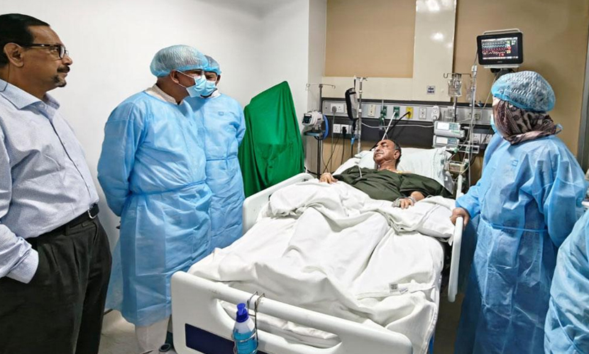 মির্জা আব্বাসকে দেখতে হাসপাতালে ফখরুল, মঈন ও জাহিদ