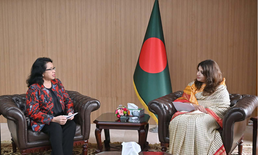 পররাষ্ট্র প্রতিমন্ত্রী ও ইন্দোনেশিয়ার রাষ্ট্রদূ‌তের বৈঠক