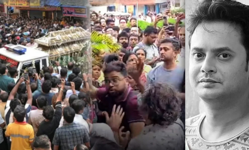 রাহুল অরুণোদয়ের শেষযাত্রায় তারকা-সাধারণ দ্বন্দ্বে রণক্ষেত্র শ্মশান