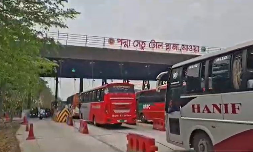 মুন্সীগঞ্জের ঢাকা-মাওয়া এক্সপ্রেসওয়েতে স্বস্তির ঈদ যাত্রা