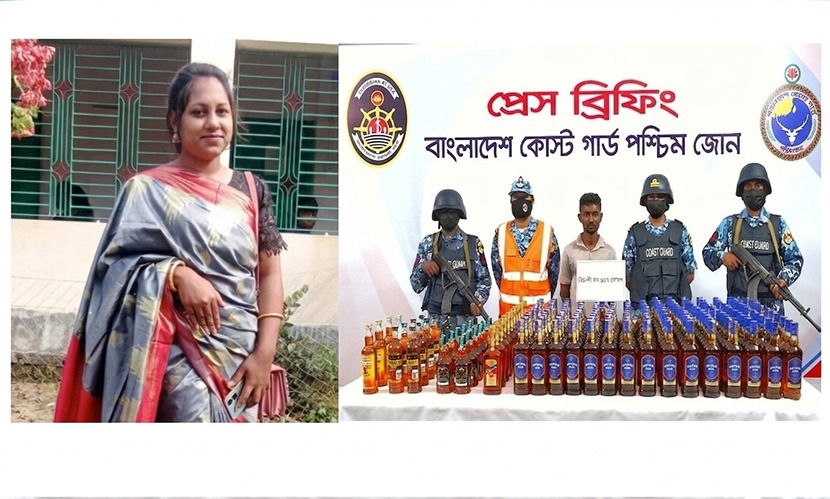 মহিলা দলের নেত্রীর বাড়ি থেকে বিদেশি মদ উদ্ধার, স্বামী গ্রেফতার
