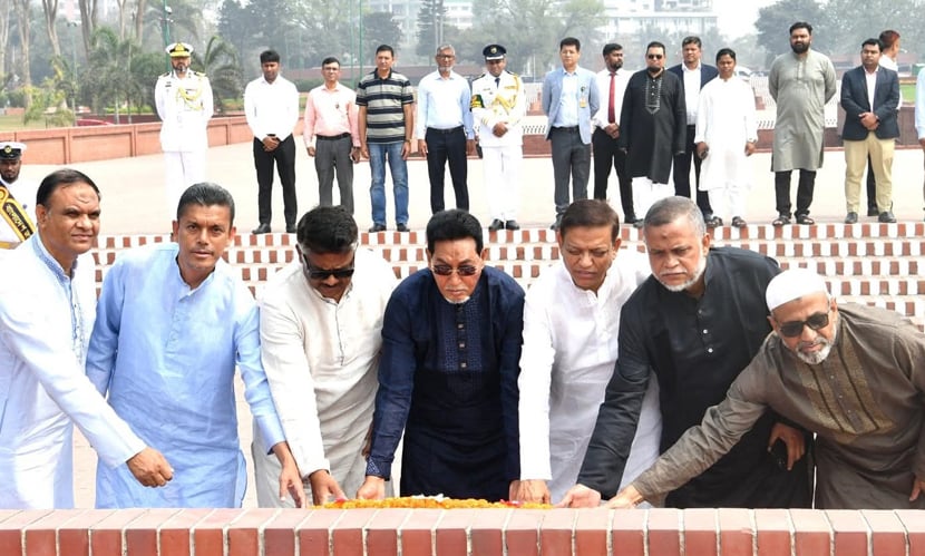 চিফ হুইপ ও হুইপদের স্মৃতিসৌধে শ্রদ্ধা