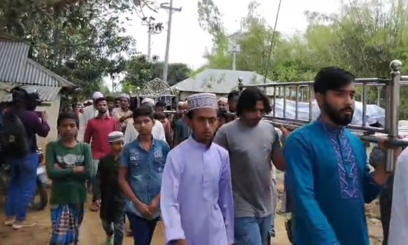 ট্রেনে কাটা পড়ে নিহত ৫ জনের দাফন সম্পন্ন