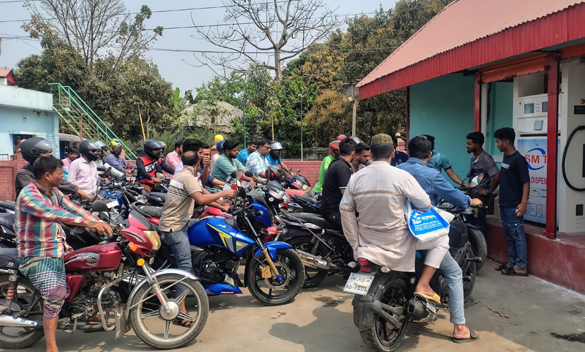 রাজবাড়ীতে জ্বালানি তেলের বিক্রি সীমিত পর্যায়ে