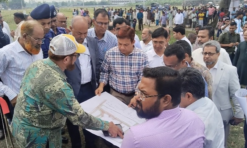 নীলফামারীতে বাংলাদেশ-চীন মৈত্রী হাসপাতাল প্রকল্প পরিদর্শনে প্রতিনিধি দল