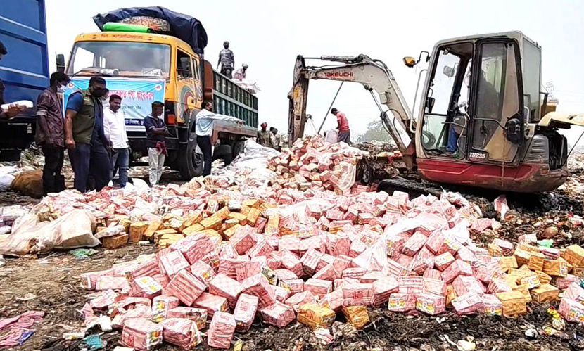 কুষ্টিয়ায় আড়াই কোটি টাকার তামাকজাত পণ্য ধ্বংস