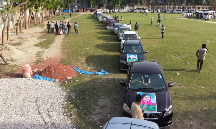 জ্বালানি সংকটের মধ্যেই নাটোরে অর্ধশত গাড়ি নিয়ে ছাত্রদল নেতার শোডাউন