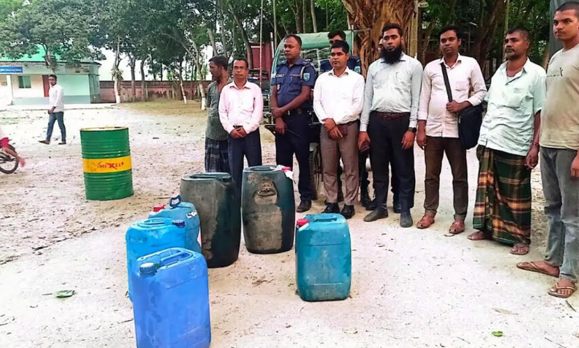 গাইবান্ধায় অবৈধভাবে ডিজেল পরিবহণ, বাবা-ছেলের জরিমানা