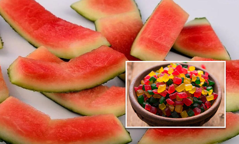 তরমুজের খোসা থেকে টুটিফ্রুটি বানানোর পদ্ধতি
