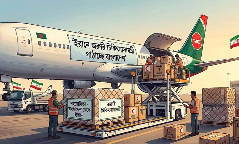 ইরানে জরুরি চিকিৎসাসামগ্রী পাঠাল বাংলাদেশ