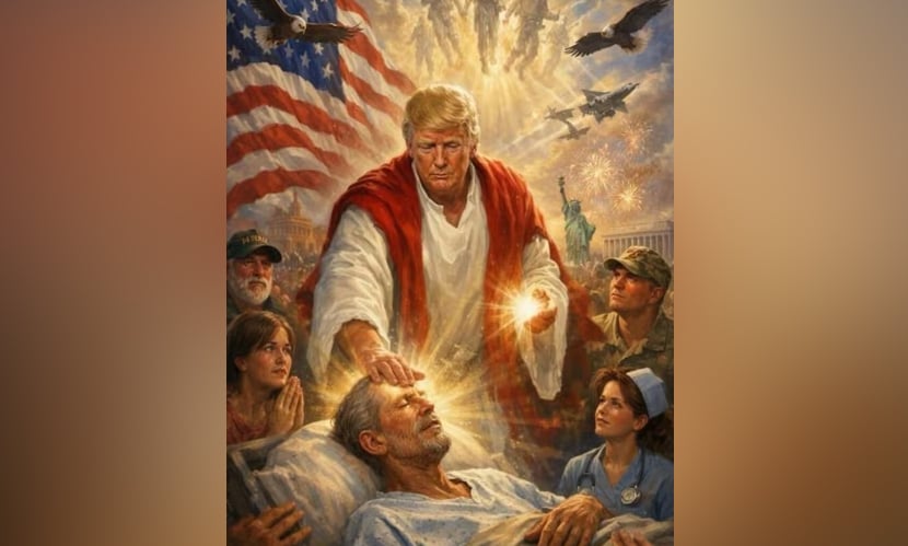 সামাজিক যোগাযোগ মাধ্যমে বিতর্কিত ছবি পোস্ট করেন ট্রাম্প।