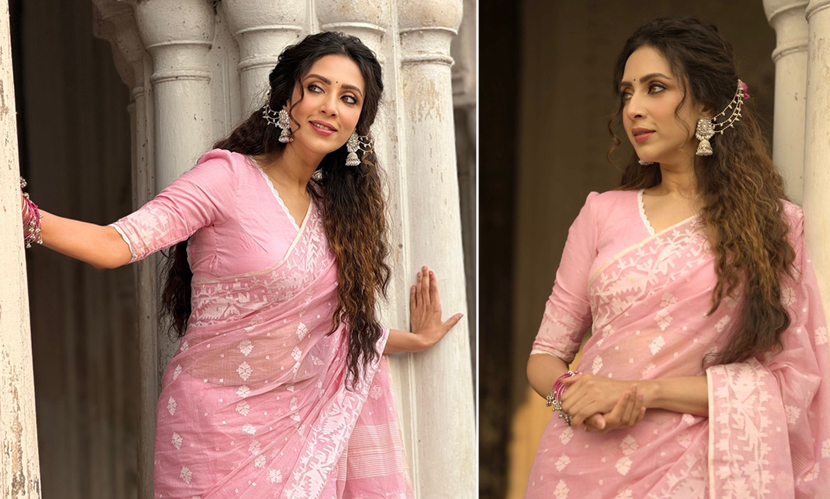 ঈদের সাজেও গোলাপী আভায় মিম