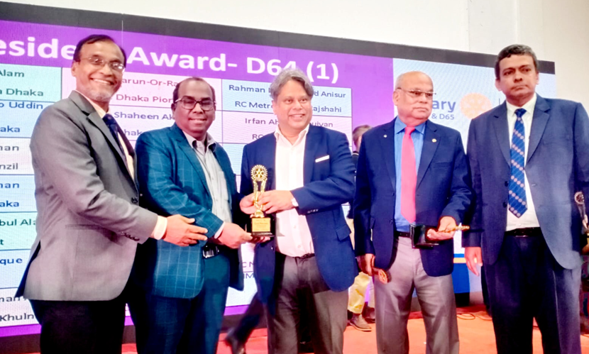 রোটারি ক্লাবের গোল্ড প্রেসিডেন্ট হলেন জেনিথ লাইফের সিইও নুরুজ্জামান