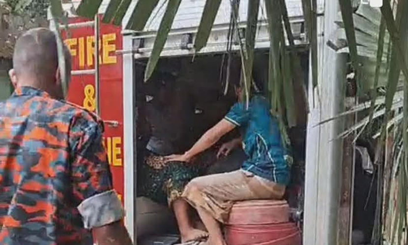 পতাকা টাঙাতে গাছে উঠে যুবক অচেতন, উদ্ধার করলো ফায়ার সার্ভিস