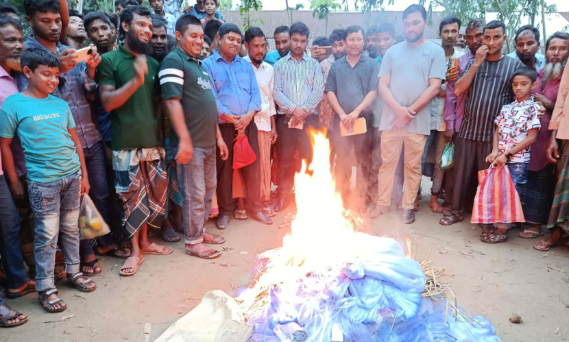 পঞ্চগড়ে ২ লাখ টাকার অবৈধ কারেন্ট জাল জব্দ ও জরিমানা