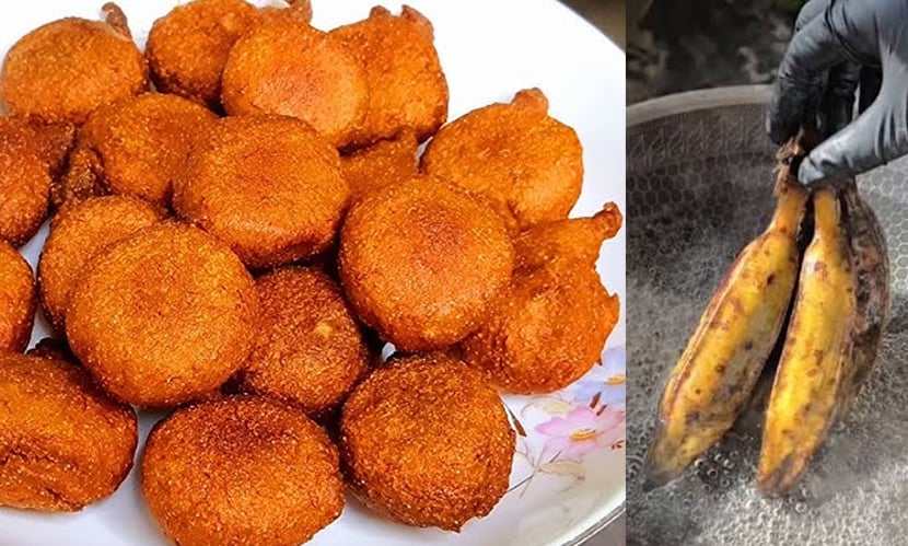 পাকা কলার মচমচে বড়া পিঠা রেসিপি