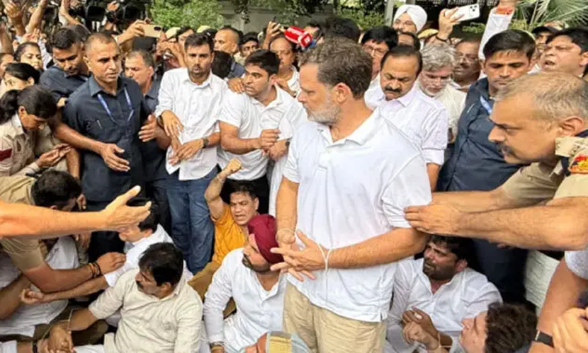 মোদির বাসভবনের সামনে বিক্ষোভ: রাহুল-প্রিয়াঙ্কা ও অখিলেশসহ বিরোধী নেতারা আটক