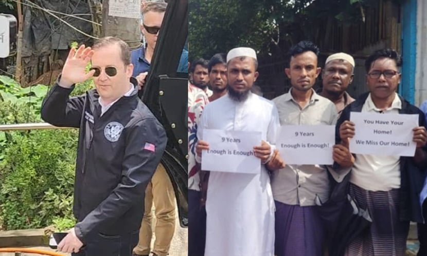 উখিয়ায় ট্রাম্পের বিশেষ দূত, ঘরে ফেরার আকুতি রোহিঙ্গাদের