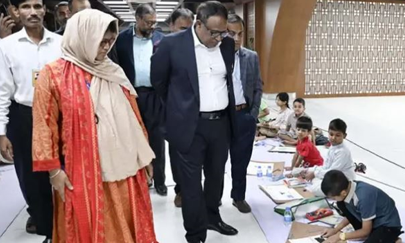 জাতীয় সংসদে তুলির আঁচড়ে জুলাই গণঅভ্যুত্থান