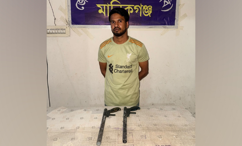 অন্যকে অস্ত্র দিয়ে ফাঁসাতে গিয়ে নিজেই ধরা, ২ পাইপগান উদ্ধার